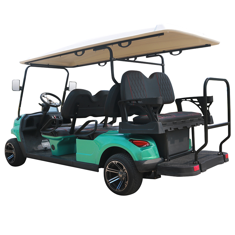 Style B 4+2 seats golf cart cyan 