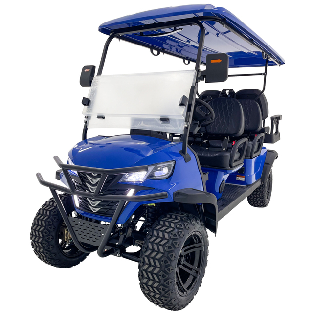 Style B 4+2 seats golf cart blue 