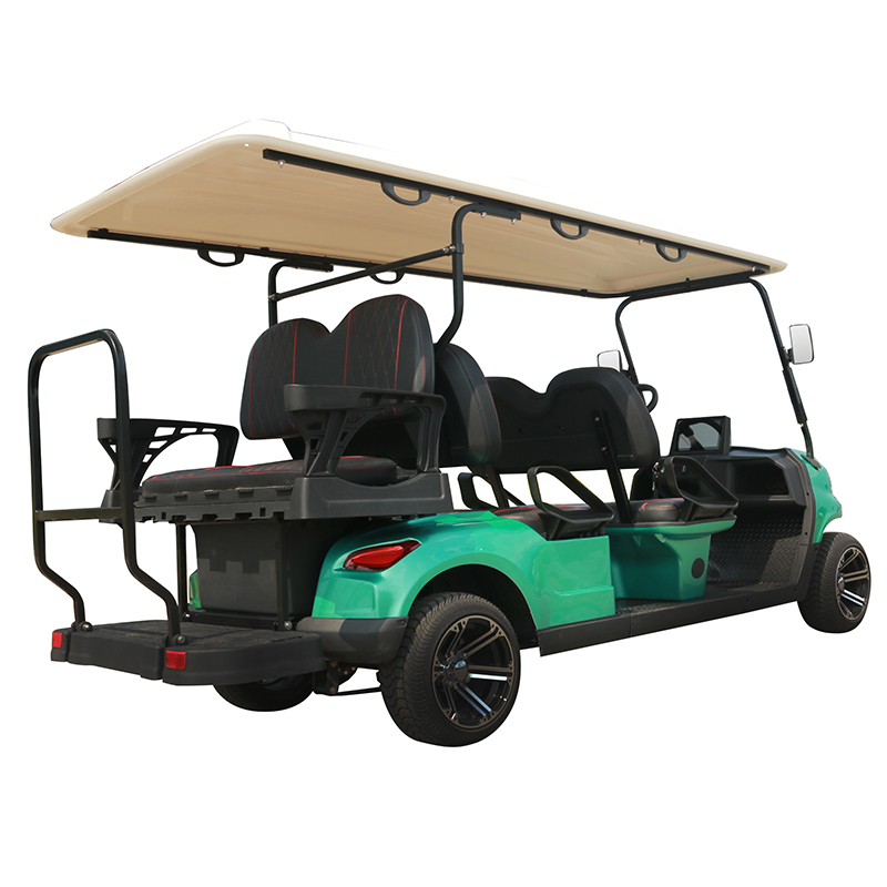 Style B 4+2 seats golf cart cyan 