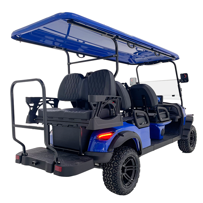 Style B 4+2 seats golf cart blue 