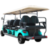 Style B 6+2 seats golf cart cyan 