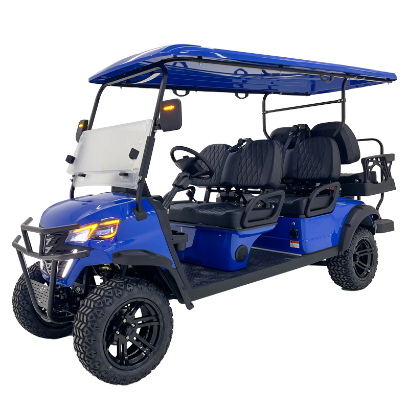 Style B 4+2 seats golf cart blue 