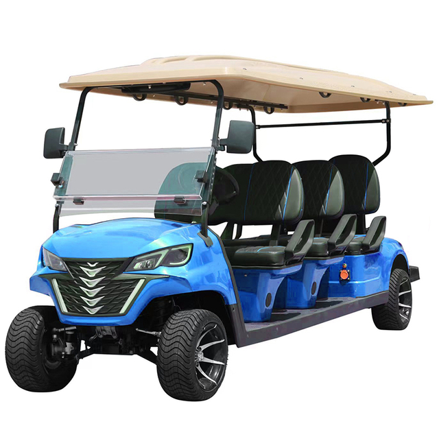 Style B 6 seats golf cart blue 