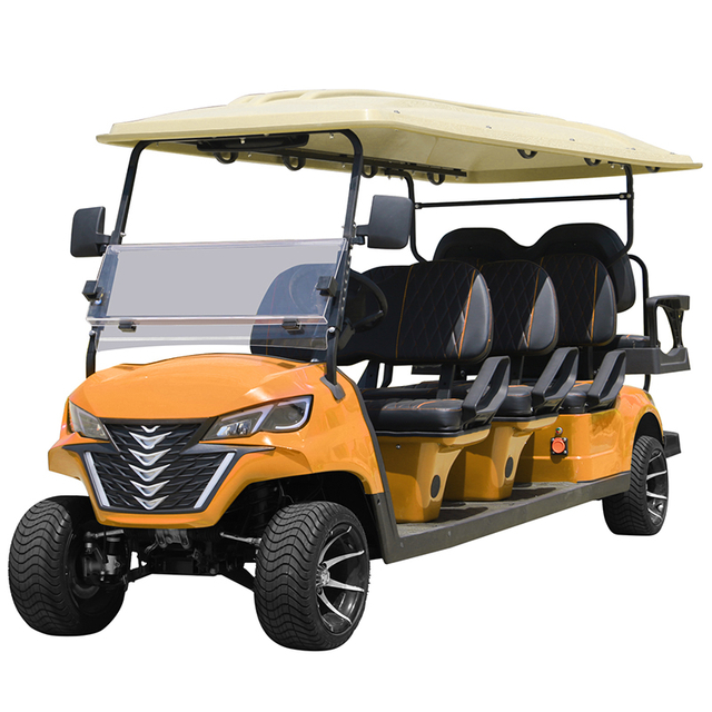 Style B 6+2 seats golf cart yellow 