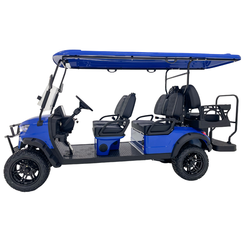 Style B 4+2 seats golf cart blue 