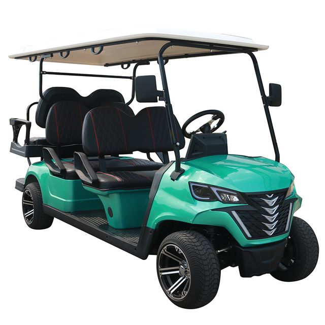 Style B 4+2 seats golf cart cyan 