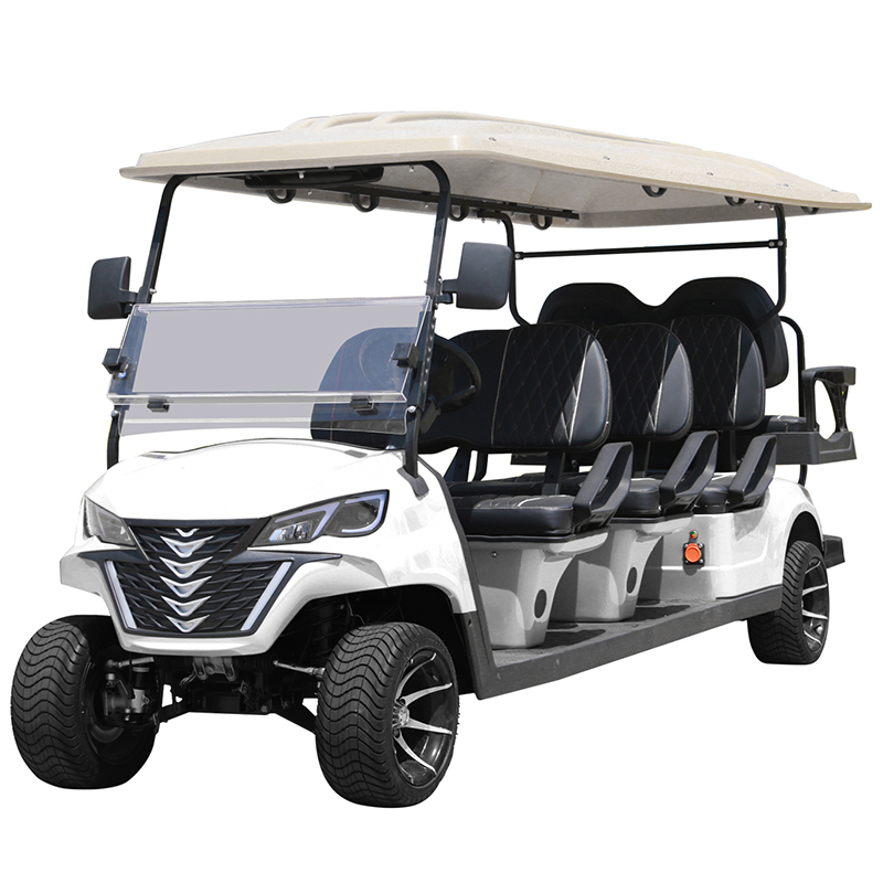 Style B 6+2 seats golf cart white 