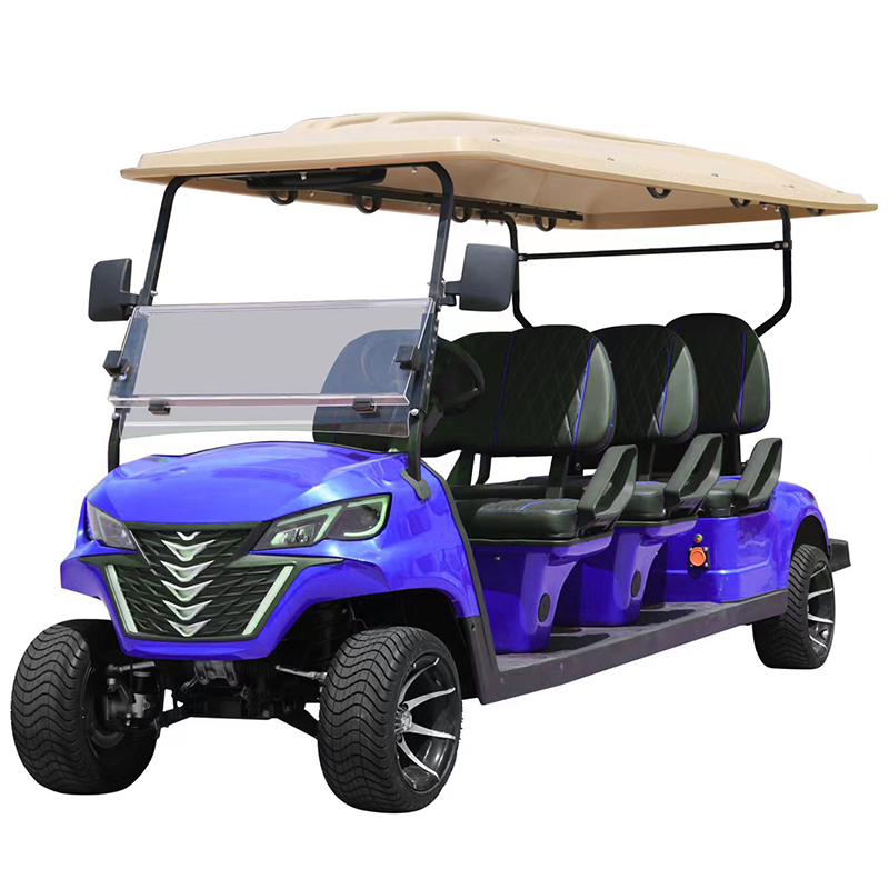 Style B 6 seats golf cart purple 