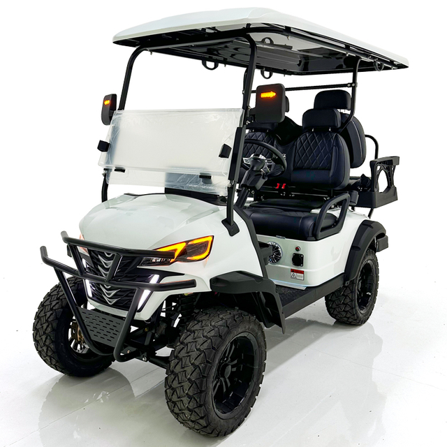 Style B 2+2 seats golf cart white 