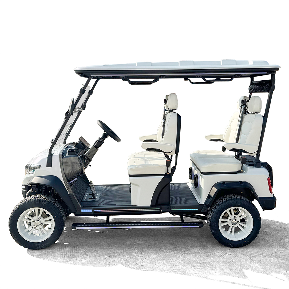 The Flash 4 seats golf cart white A
