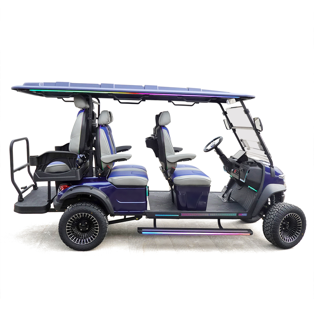 The Flash 4+2 Seats Golf Cart Navy Blue