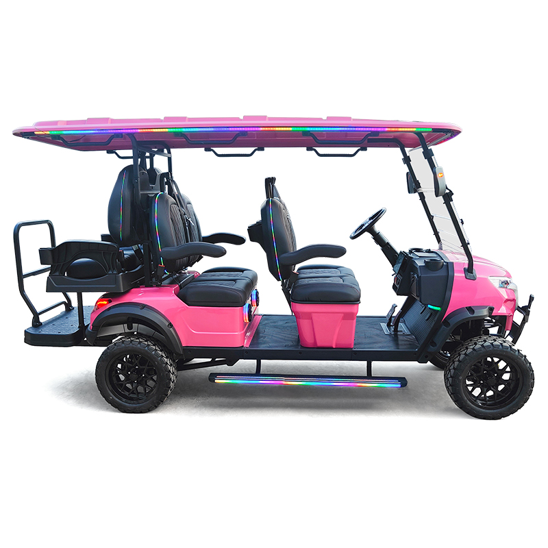 Style BOX 4+2 seats hunting cart Rose red