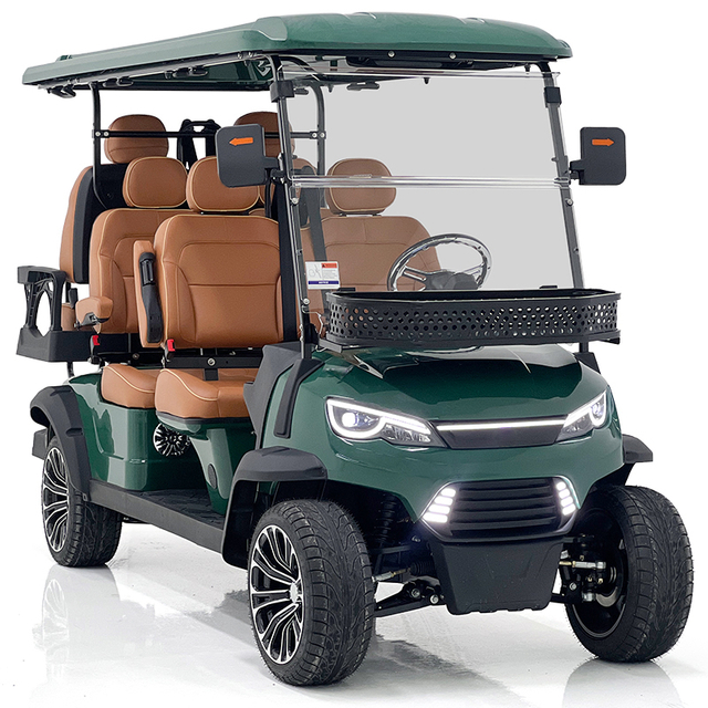Style H 2+2 Seats Golf Cart Green
