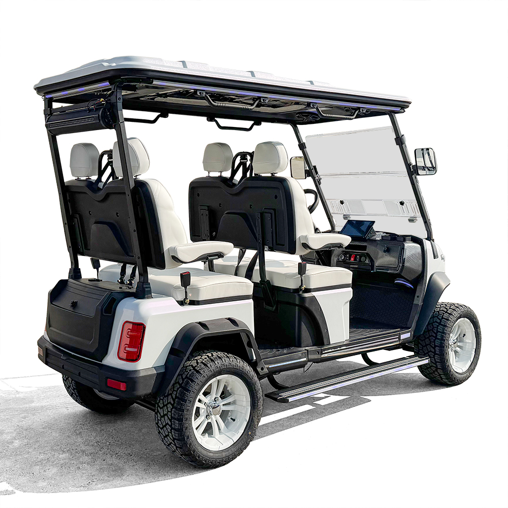 The Flash 4 seats golf cart white A
