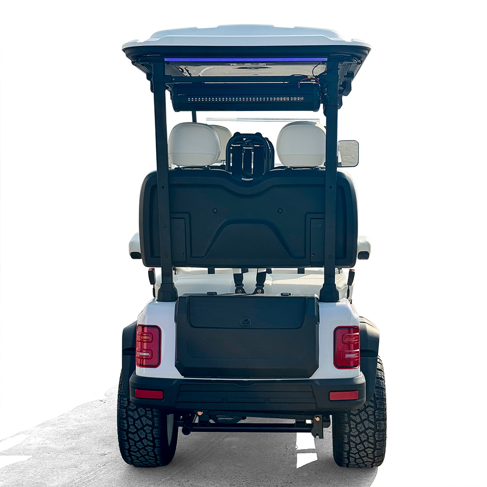 The Flash 4 seats golf cart white A