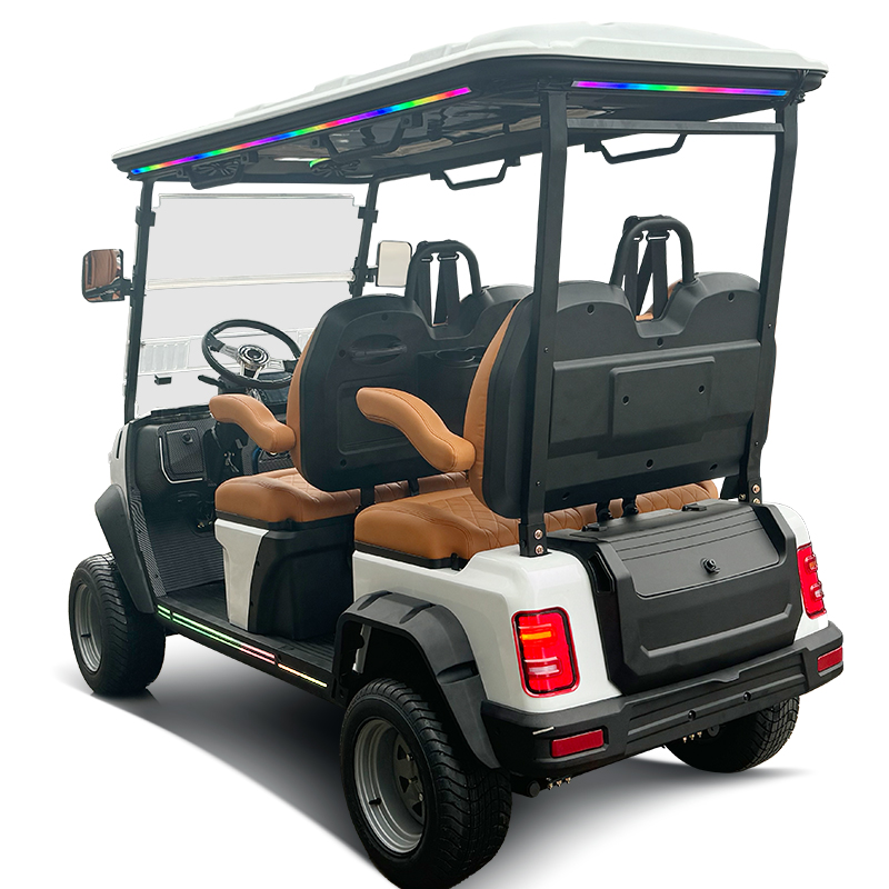 The Flash 4 seats golf cart white