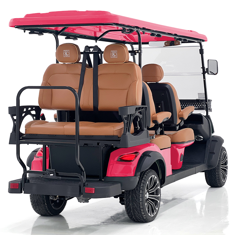 Style H 4+2 seats hunting cart rose red