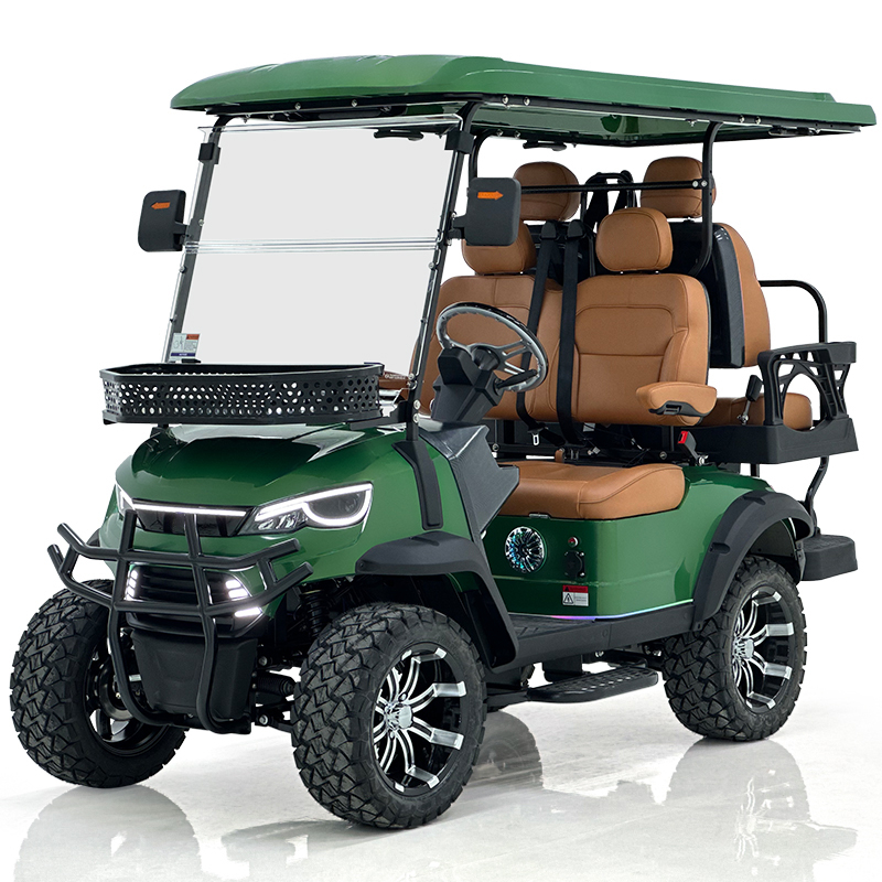 Style H 2+2 Seats Golf Cart Green