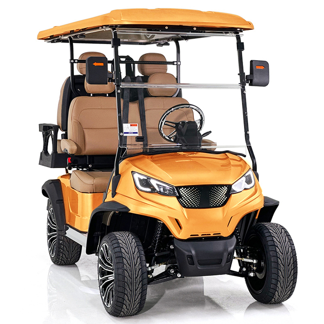 Aerfa Orange 2+2 Seats 48V Lithium Golf Cart for Resort