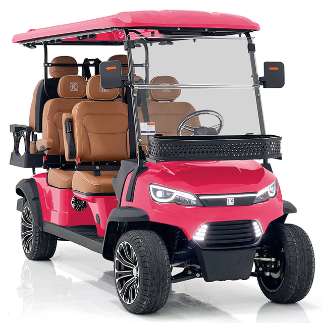 Style H 4+2 seats hunting cart rose red