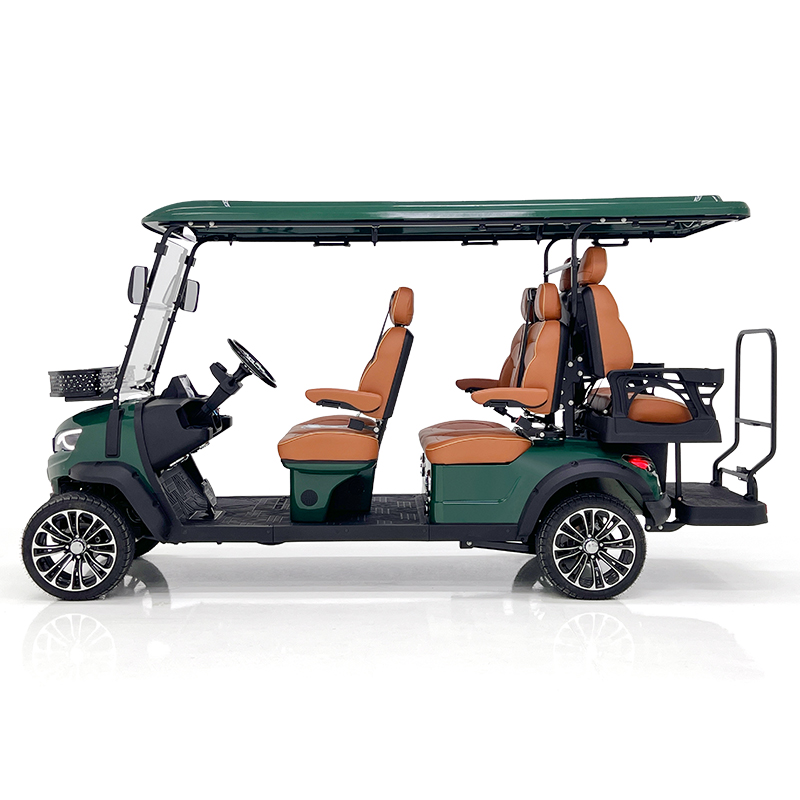 Style H 2+2 Seats Golf Cart Green