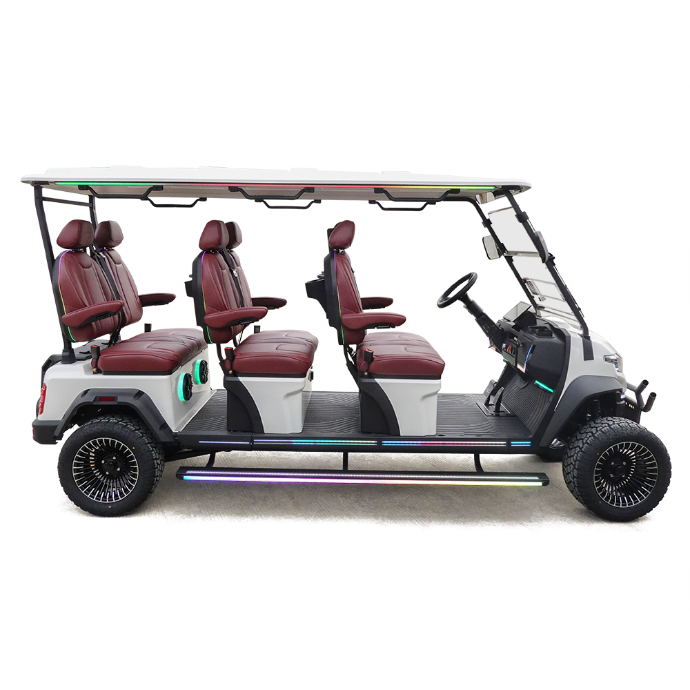 The Flash 6 Seats Golf Cart White
