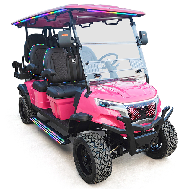 Style BOX 4+2 seats hunting cart Rose red