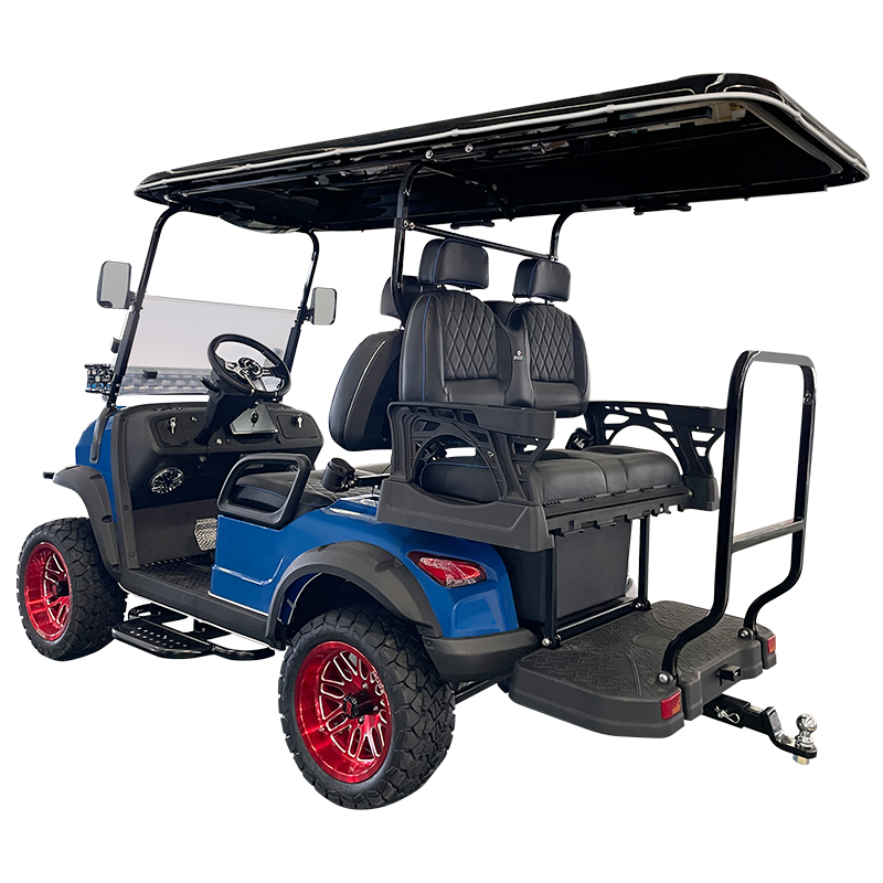 Style C 2+2 seats golf cart dark blue