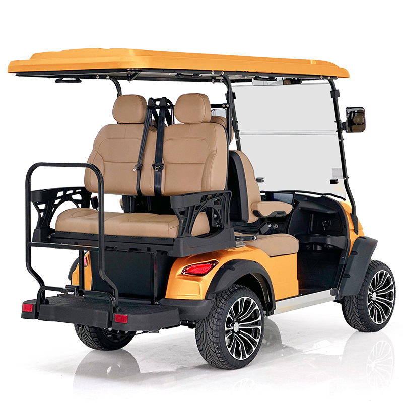 Aerfa Orange 2+2 Seats 48V Lithium Golf Cart for Resort