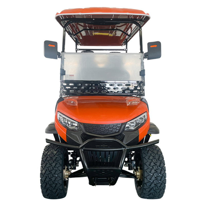 Style C 2+2 seats golf cart orange