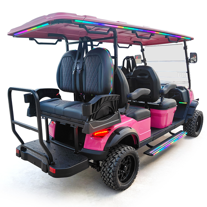 Style BOX 4+2 seats hunting cart Rose red