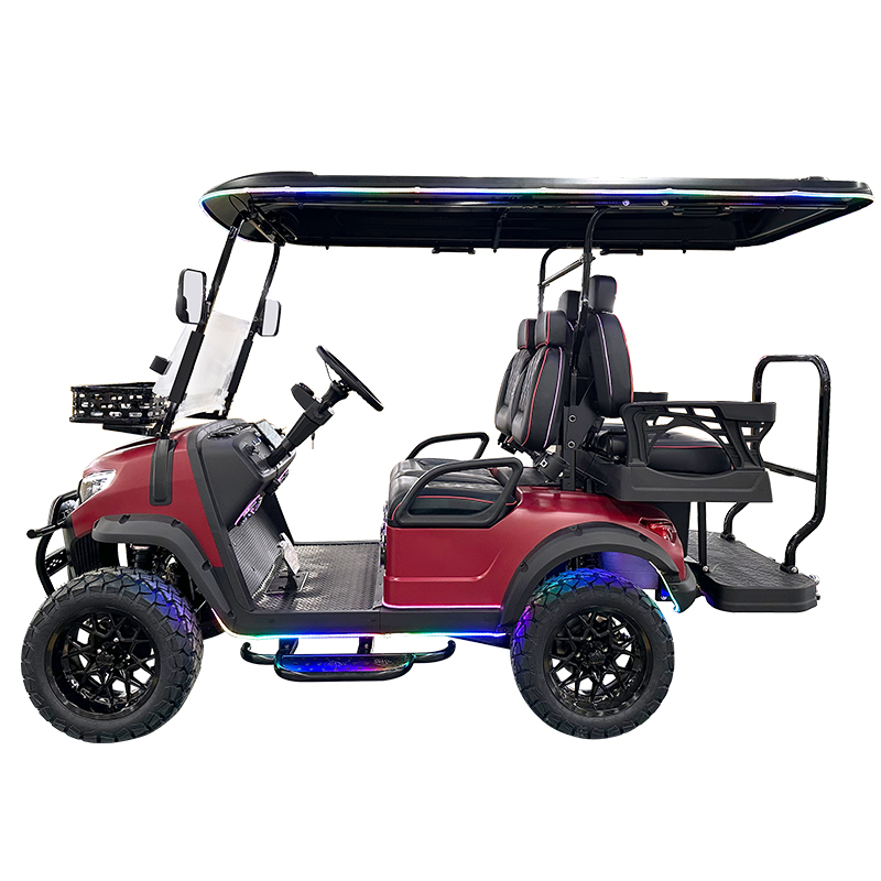 Style C 2+2 seats golf cart red