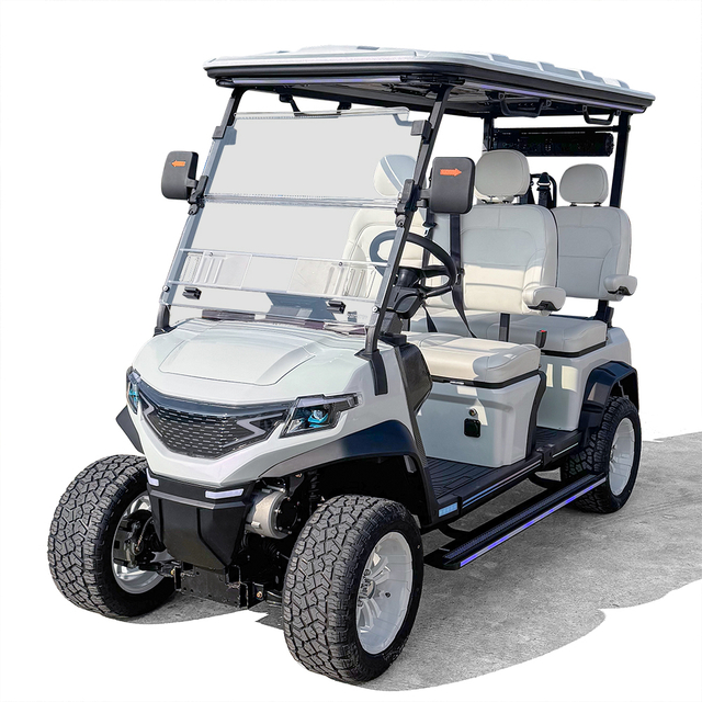 The Flash 4 seats golf cart white A