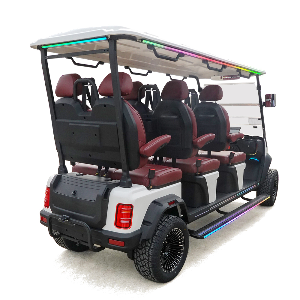 The Flash 6 Seats Golf Cart White