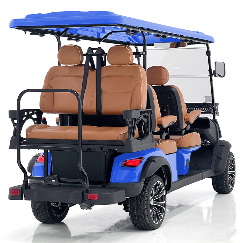 Dark Blue 4+2 Seats Electric Golf Cart