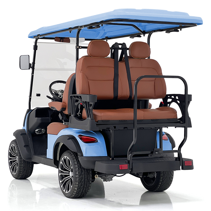 2+2 Seats 48/72V Blue Electric Golf Cart Hunting