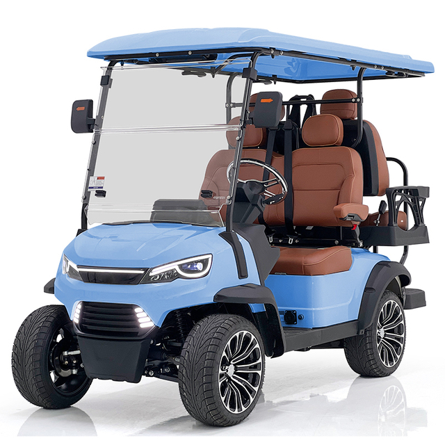 2+2 Seats 48/72V Blue Electric Golf Cart Hunting