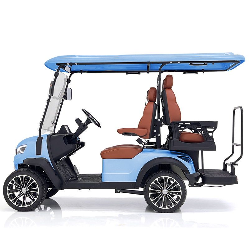 2+2 Seats 48/72V Blue Electric Golf Cart Hunting